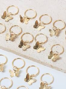 20 chiếc vòng tóc quyến rũ hình bướm - Vàng - Xem 4