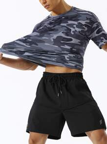 Men Camo Print Sports Set, Athletic Suit, Tracksuit - Multicolor - View 3