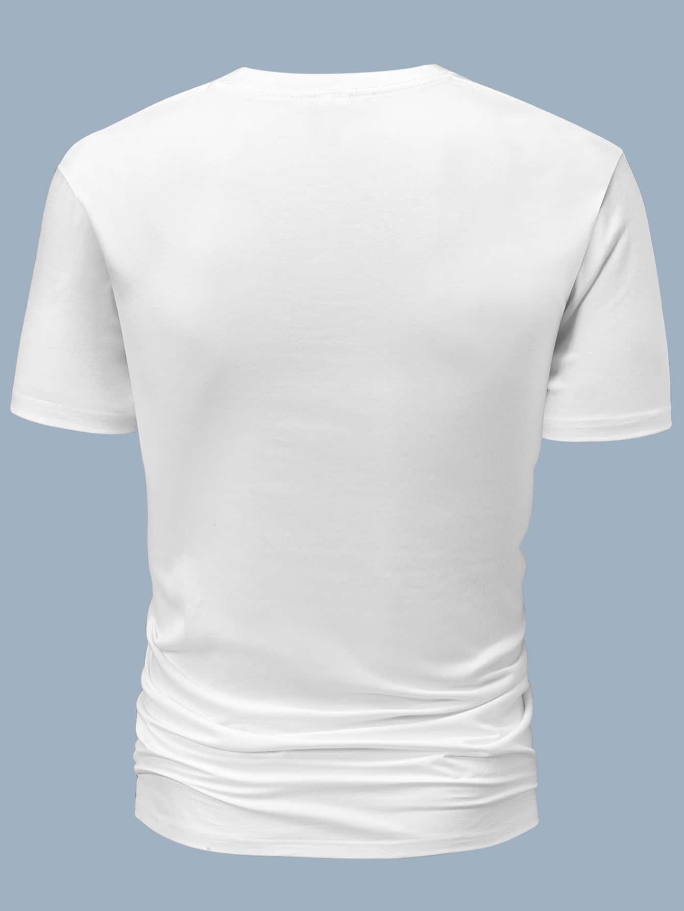 Casual Spotprent Tekst Heren T-shirts en tanks - Wit - Bekijken 2