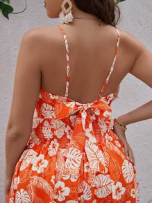 Dreamara Plus Tropical Print Cami Top & Split Thigh Skirt - Multicolor - View 3