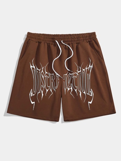 Guys Letter Graphic Shorts