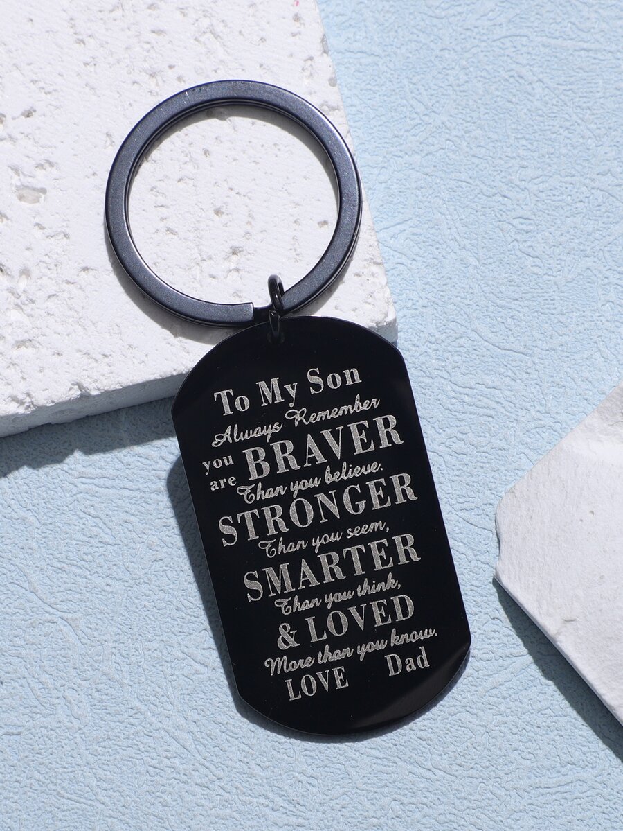 Men Slogan Graphic Geometric Charm Keychain | SHEIN USA