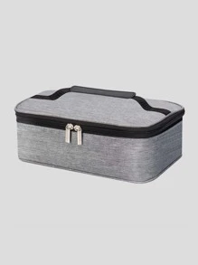 1pc Uninsulated Lunch Bag, Solid Color Aluminum Foil Insulated Container,Back To School