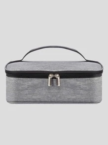 1pc Uninsulated Lunch Bag, Solid Color Aluminum Foil Insulated Container,Back To School