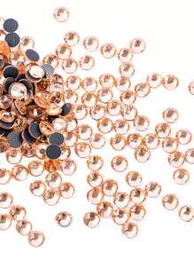 288pcs/set Artificial Crystal DIY Sewing Decoration, Modern Round DIY Decoration For DIY - Champagne - View 1