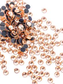 288pcs/set Artificial Crystal DIY Sewing Decoration, Modern Round DIY Decoration For DIY - Champagne - View 2