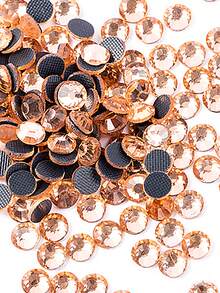 288pcs/set Artificial Crystal DIY Sewing Decoration, Modern Round DIY Decoration For DIY - Champagne - View 5