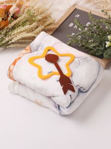 Newborn Baby Boy Photography Cartoon Graphic Blanket With 2pcs Accessory - White - View 7