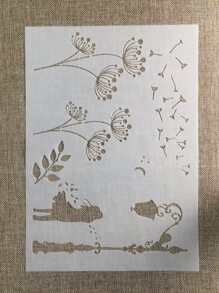 1 Miếng Trắng Nhựa Hollow-out Đường phố Người yêu Tranh mẫu , A4 Kích thước - trắng - Xem 1