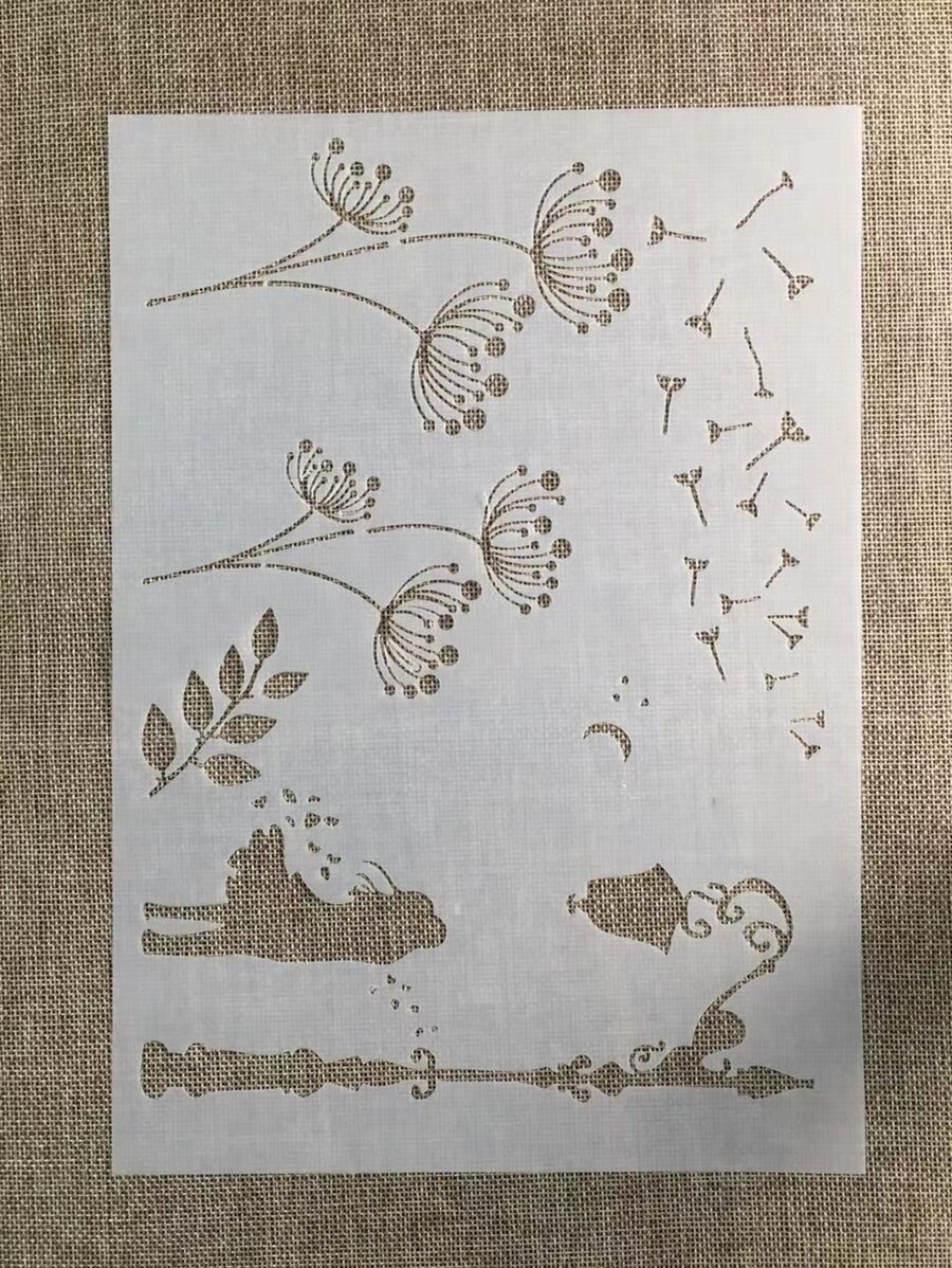 1 Miếng Trắng Nhựa Hollow-out Đường phố Người yêu Tranh mẫu , A4 Kích thước - trắng - Xem 1