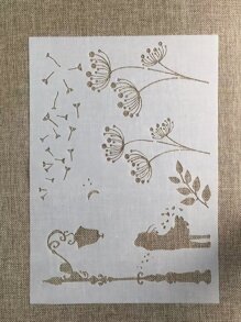 1 Miếng Trắng Nhựa Hollow-out Đường phố Người yêu Tranh mẫu , A4 Kích thước - trắng - Xem 2