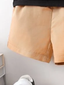 Baby Boy Slogan Graphic Tee & Shorts - Multicolor - View 4