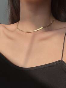 Chuỗi vòng cổ tối giản - Vàng - Xem 3