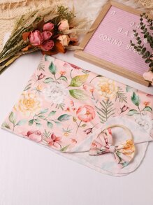 嬰兒攝影印花毯子和頭巾道具 - 粉色 - 查看 6