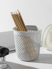 1 giá đỡ bút màu trơn - trắng - Xem 3