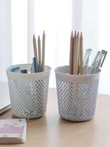 1 giá đỡ bút màu trơn - trắng - Xem 4