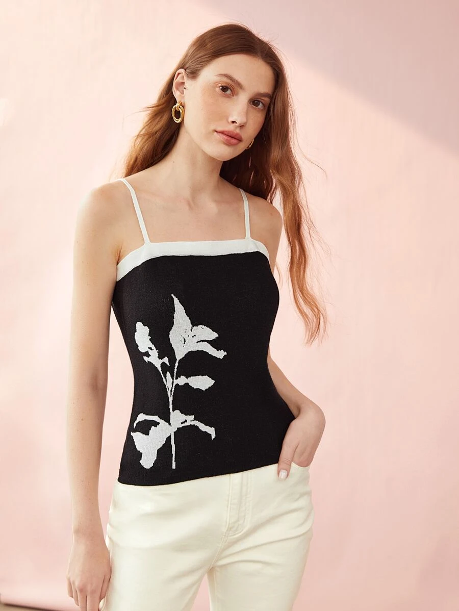 MOTF PREMIUM 印花針織吊帶上衣