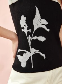 MOTF PREMIUM 印花針織吊帶上衣 - 黑色 - 查看 3