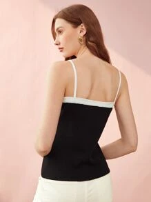 MOTF PREMIUM 印花針織吊帶上衣 - 黑色 - 查看 7