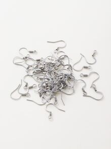 50pcs/set Hook DIY Earrings Accessory - Silver - View 1