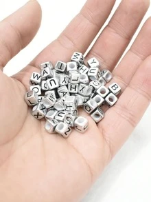 1入組字母細節DIY珠子 - 銀色 - 查看 8