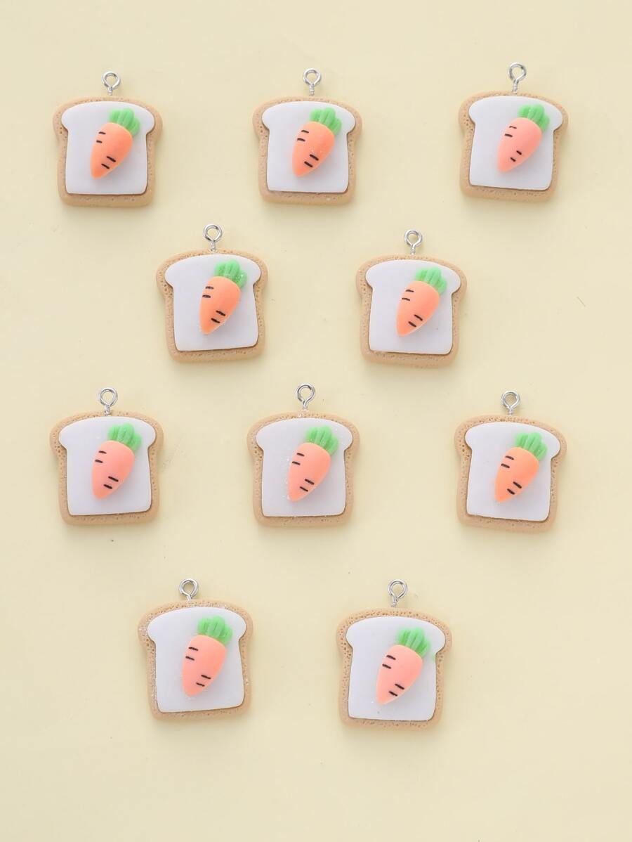 10pcs/set DIY Cartoon Food Charm - Multicolor - View 1