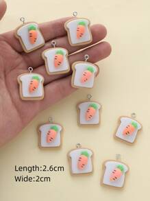 10pcs/set DIY Cartoon Food Charm - Multicolor - View 3