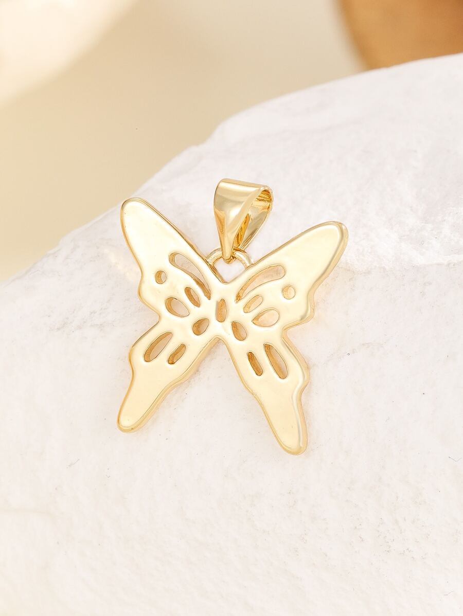 Colgante DIY con mariposa - Amarillo Oro - Ver 1
