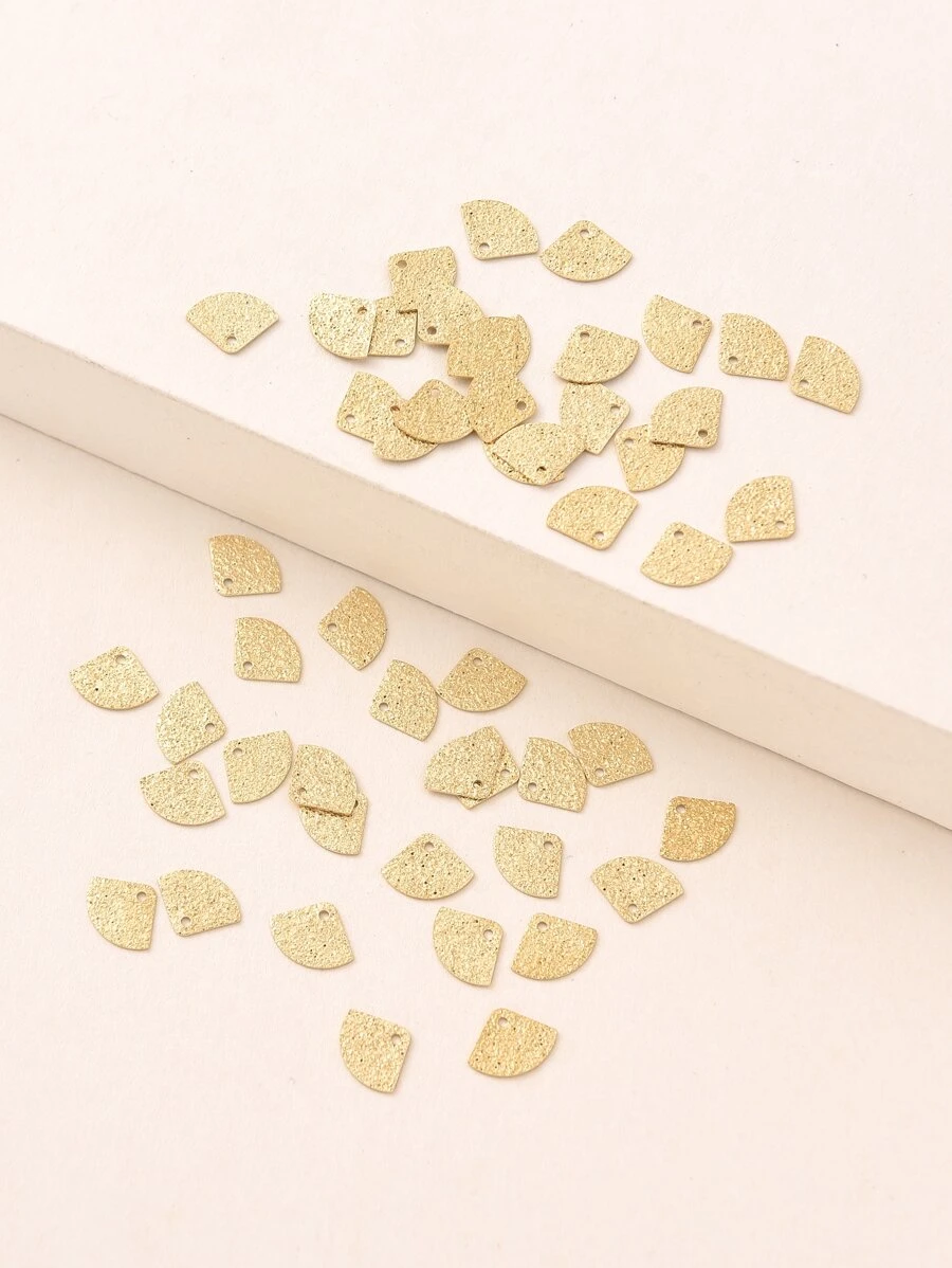50入組/套紋理質感金屬DIY吊墜 - 銅色 - 查看 1