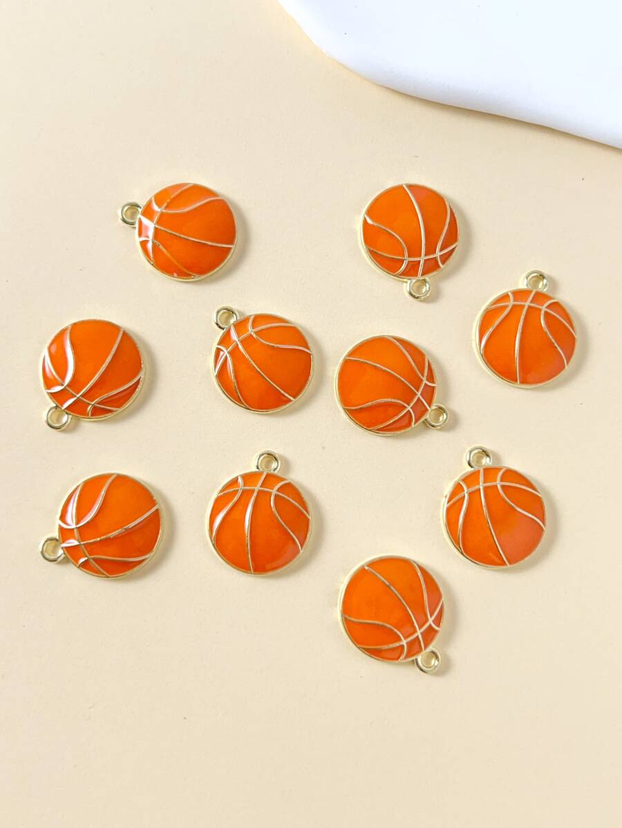 10pcs/set Basketball DIY Pendant - Orange - View 1