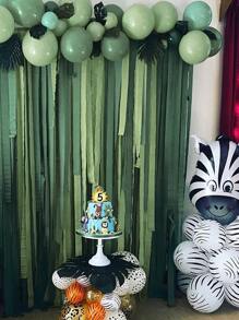 4 rollos de serpentinas decorativas de papel, papel crepé decorativo verde moderno para fiestas - Verde Oliva - Ver 2