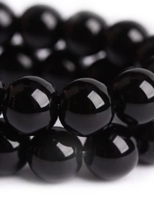 1 paquete accesorio de joyería DIY con cuentas acrílicas - Negro - Ver 4