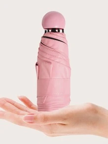 1pc Mini Capsule Umbrella, Pink Multifunction Umbrella For Outdoor - Pink - View 2
