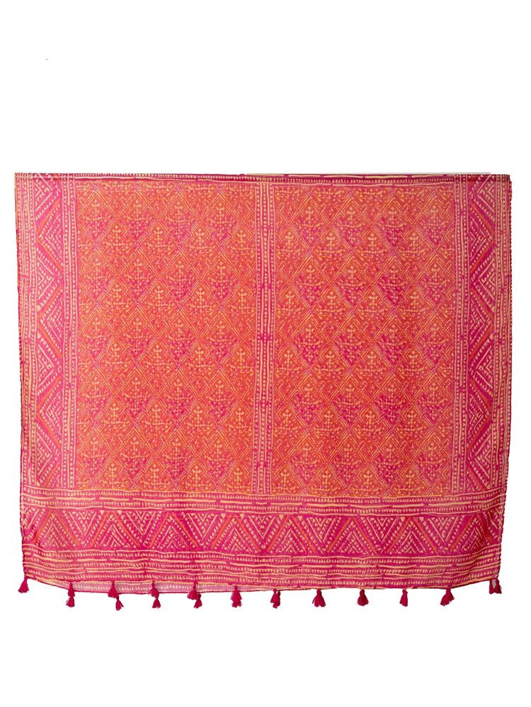 1pc Geometric Pattern Tassel Decor Scarf Boho Scarf Bandana,Hair Band,Head Band Ideal For Dressing Up Your Look Winter Fall