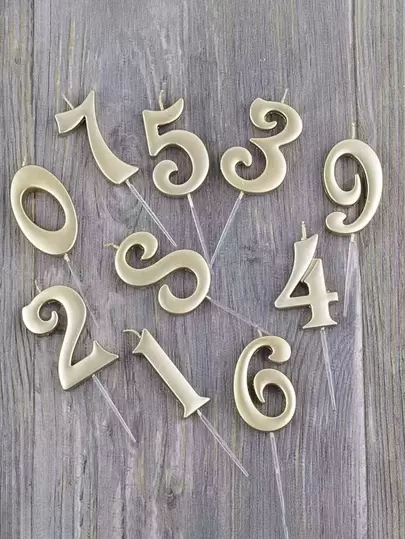 1 件纸质蛋糕装饰，数字设计蛋糕顶部装饰，适合生日派对