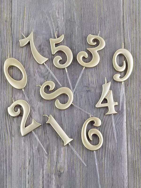 1pc Paper Cake Topper, Number Design Cake Top Decoration For Birthday Party
