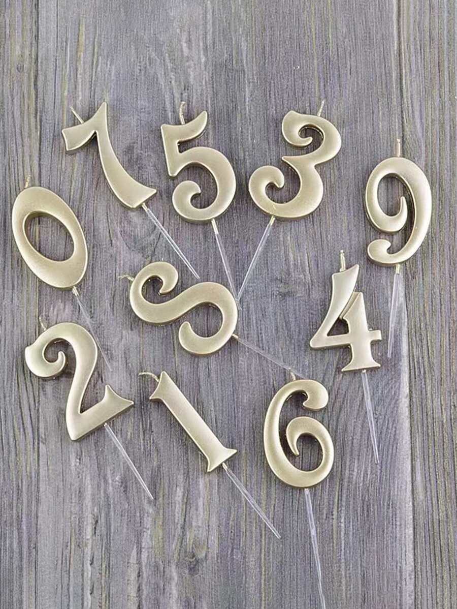 1pc Paper Cake Topper, Number Design Cake Top Decoration For Birthday Party