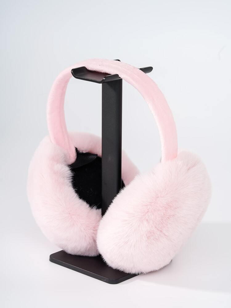 1pc Solid Fluffy Earmuffs For Autumn And Winter Halloween Winter Accessories