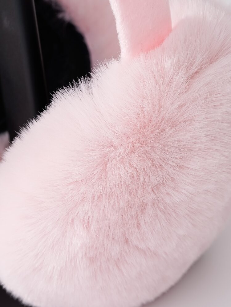 1pc Solid Fluffy Earmuffs For Autumn And Winter Halloween Winter Accessories