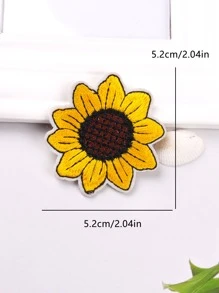 4入組/套花朵和自行車刺繡熨燙貼片可愛滌綸DIY服裝配飾用於衣服裝飾 - 彩色 - 查看 3