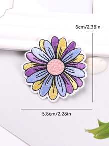 4入組/套花朵和自行車刺繡熨燙貼片可愛滌綸DIY服裝配飾用於衣服裝飾 - 彩色 - 查看 5