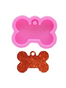 1pc Silicone Mold, Bone Design DIY Silicone Mold For DIY - Pink - View 3