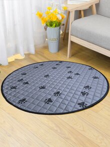 1 pieza Alfombrilla para mascotas con estampado de garra - Gris - Ver 3