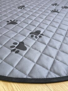 1 pieza Alfombrilla para mascotas con estampado de garra - Gris - Ver 4