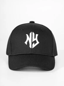 1pc Women Embroidery Detail Baseball Cap - Black - View 3