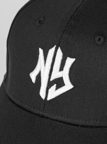 1pc Women Embroidery Detail Baseball Cap - Black - View 4