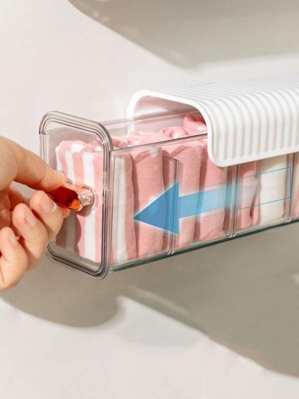 قطعة واحدة بلاستيك تخزين شفاف جوارب صندوق تخزين الدرج الى منزل