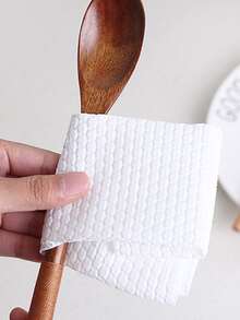42 cái/bộ Giấy Vải Lau Dùng Một Lần, Khăn Lau Màu Trắng Tối Giản Cho Nhà Bếp - trắng - Xem 4
