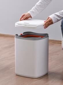 1pc PP Waste Bin, Minimalist Garbage Can For Home - White - View 6