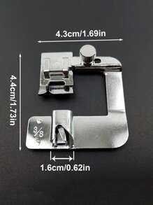 1pc Iron Alloy Sewing Machine Presser Foot - Silver - View 2